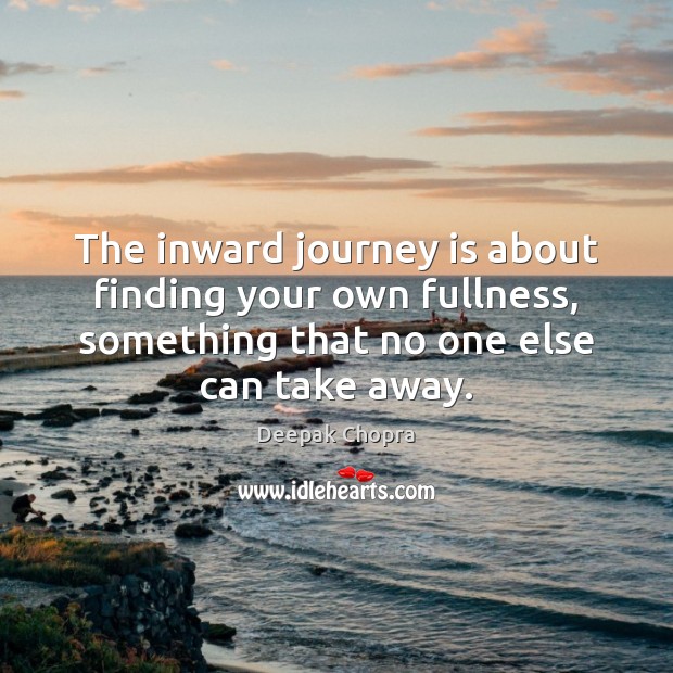 The inward journey is about finding your own fullness, something that no Image