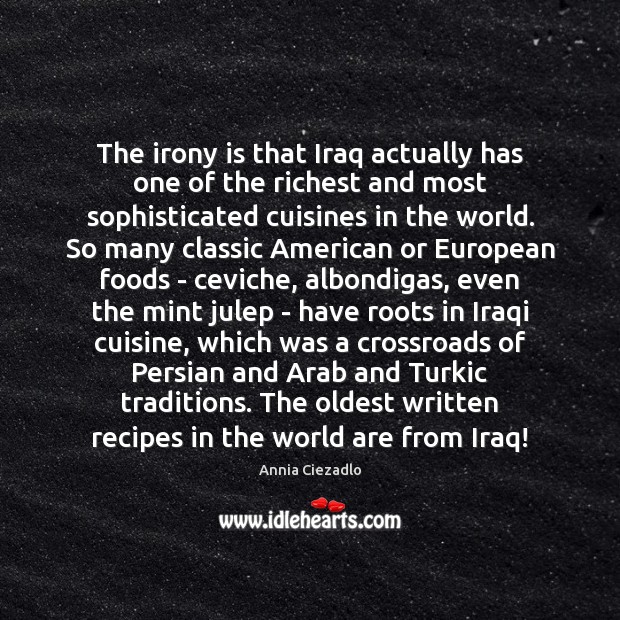 The irony is that Iraq actually has one of the richest and Image