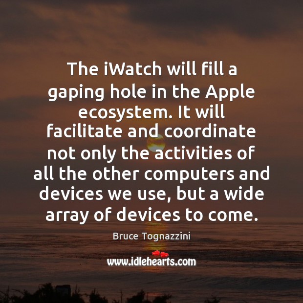 The iWatch will fill a gaping hole in the Apple ecosystem. It Image