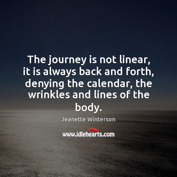 The journey is not linear, it is always back and forth, denying Journey Quotes Image