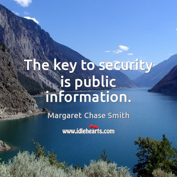 The key to security is public information. Image