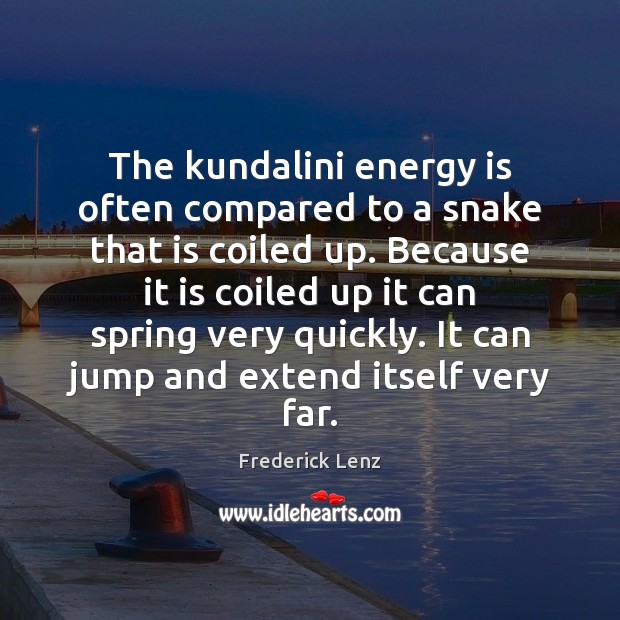 The kundalini energy is often compared to a snake that is coiled Image