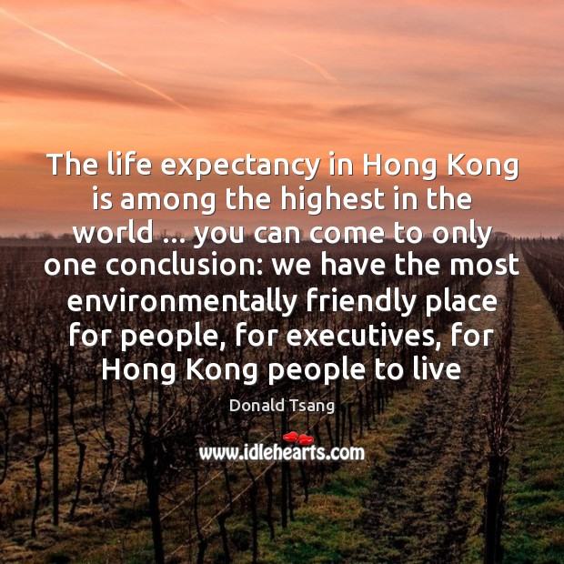 The life expectancy in Hong Kong is among the highest in the Image