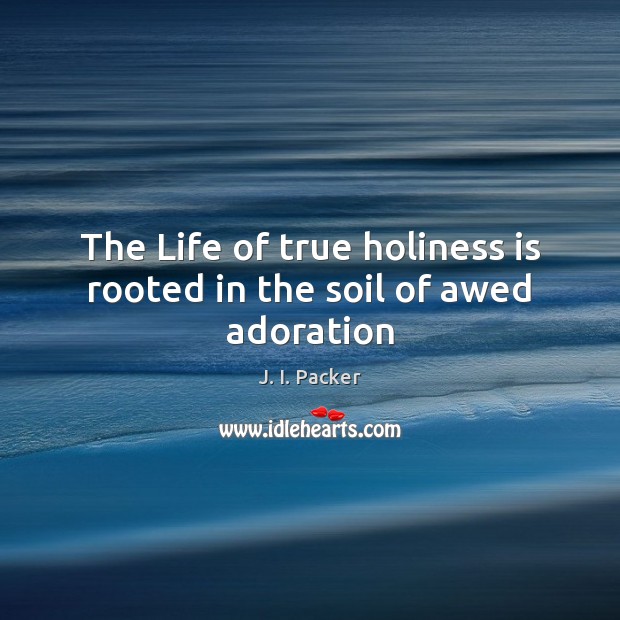 The Life of true holiness is rooted in the soil of awed adoration J. I. Packer Picture Quote
