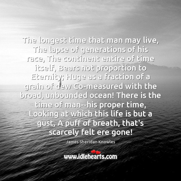 The longest time that man may live, The lapse of generations of Life Quotes Image