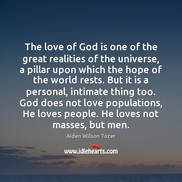 The love of God is one of the great realities of the Image