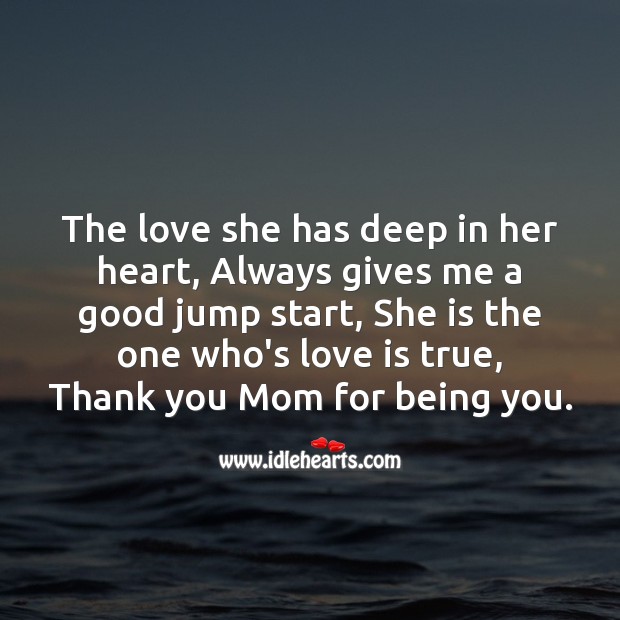 The love she has deep in her heart Mother’s Day Messages Image
