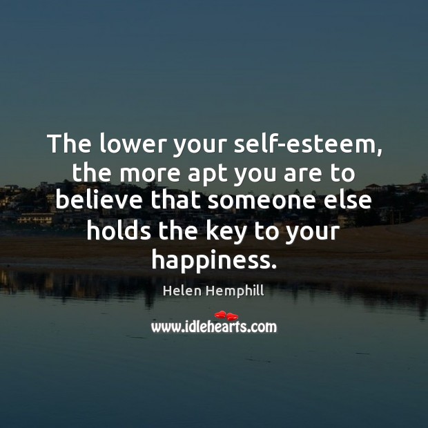 The lower your self-esteem, the more apt you are to believe that Image