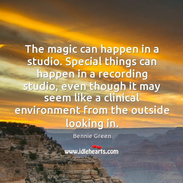 The magic can happen in a studio. Special things can happen in a recording studio Image