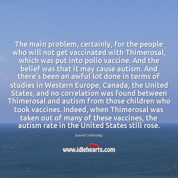 The main problem, certainly, for the people who will not get vaccinated Image