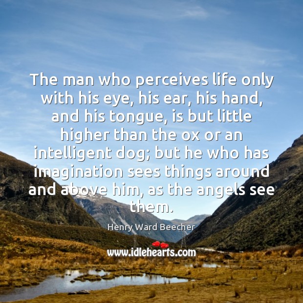 The man who perceives life only with his eye, his ear, his Image