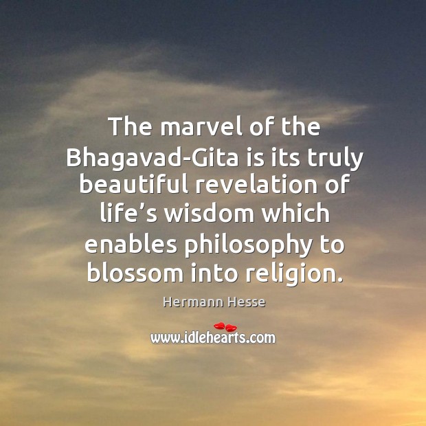 The marvel of the bhagavad-gita is its truly beautiful revelation of life’s wisdom Image