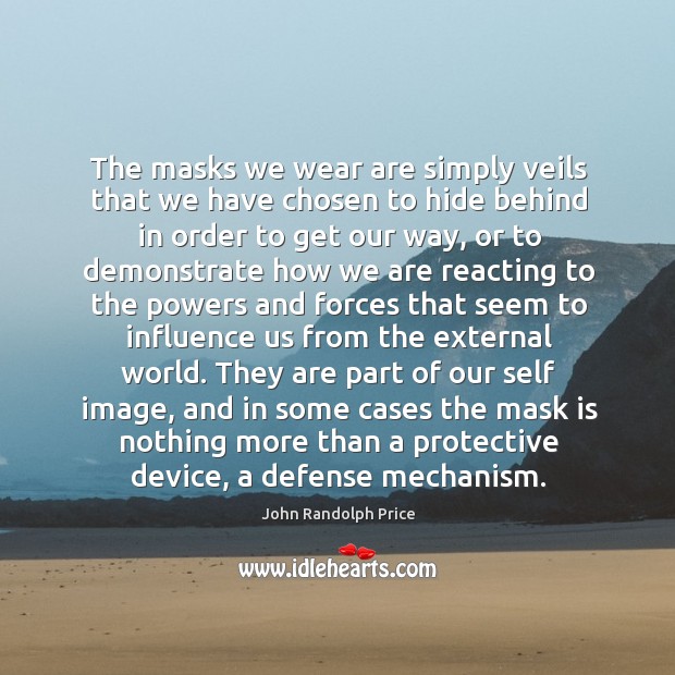The masks we wear are simply veils that we have chosen to John Randolph Price Picture Quote