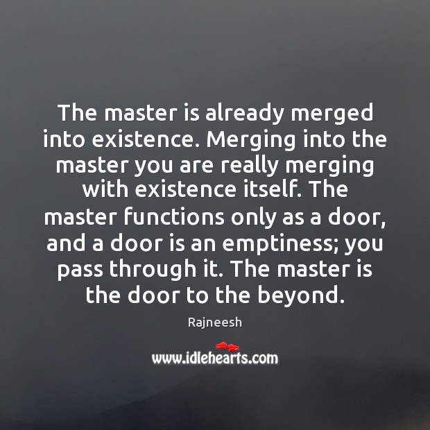 The master is already merged into existence. Merging into the master you Image
