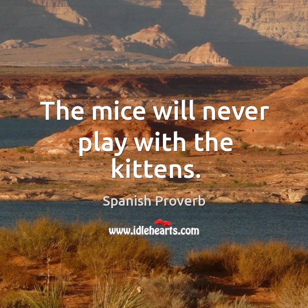 The mice will never play with the kittens. Image