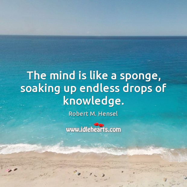 The mind is like a sponge, soaking up endless drops of knowledge. Image