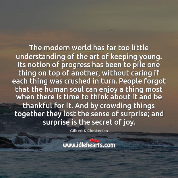 The modern world has far too little understanding of the art of Care Quotes Image