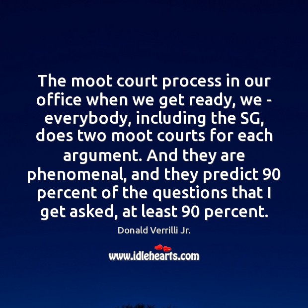 The moot court process in our office when we get ready, we Image