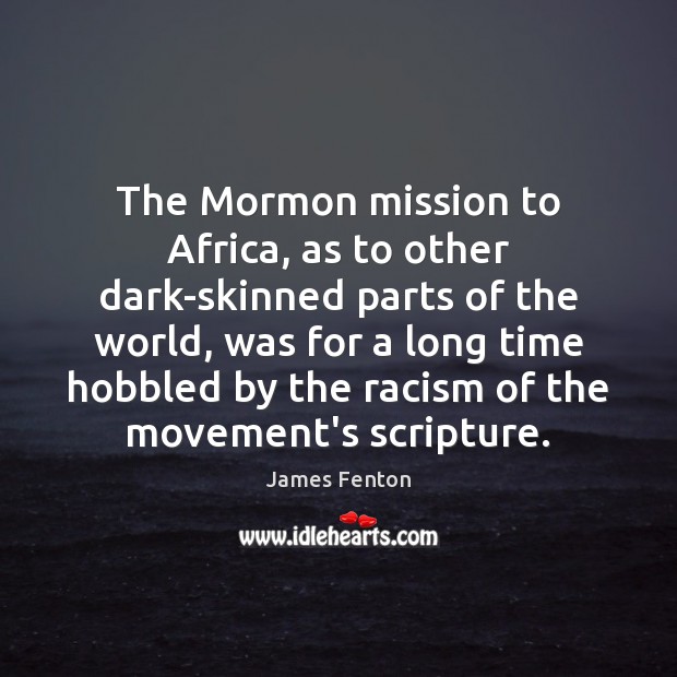 The Mormon mission to Africa, as to other dark-skinned parts of the Image