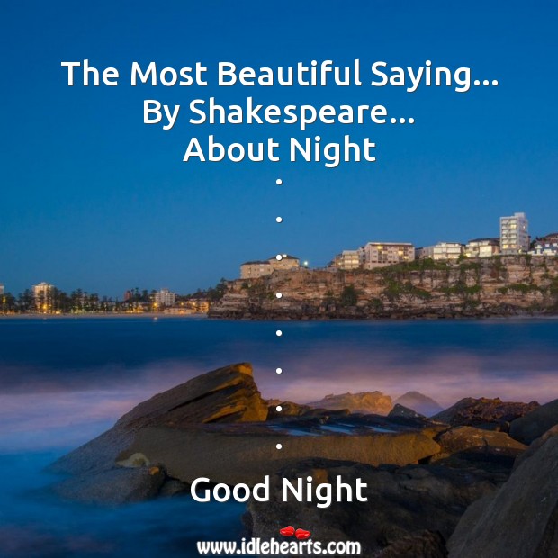 The most beautiful saying about night Good Night Quotes Image
