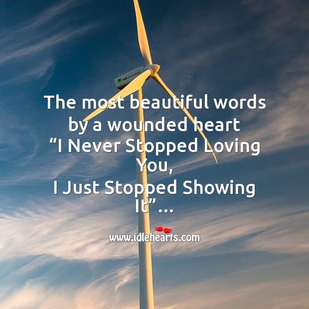 The most beautiful words by a wounded heart Image