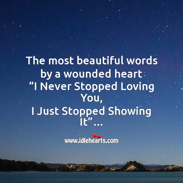 The most beautiful words Break Up Messages Image