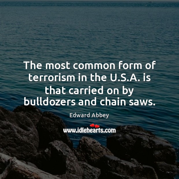 The most common form of terrorism in the U.S.A. is Image