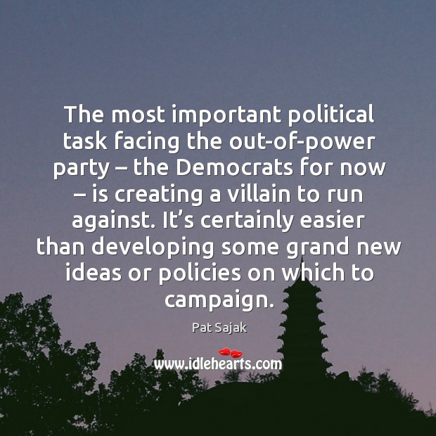 The most important political task facing the out-of-power party – the democrats for now Image