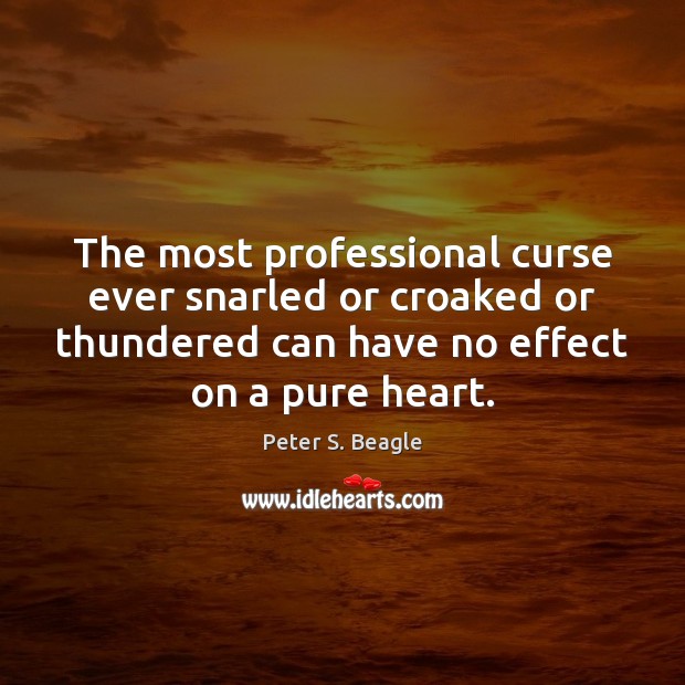 The most professional curse ever snarled or croaked or thundered can have Peter S. Beagle Picture Quote