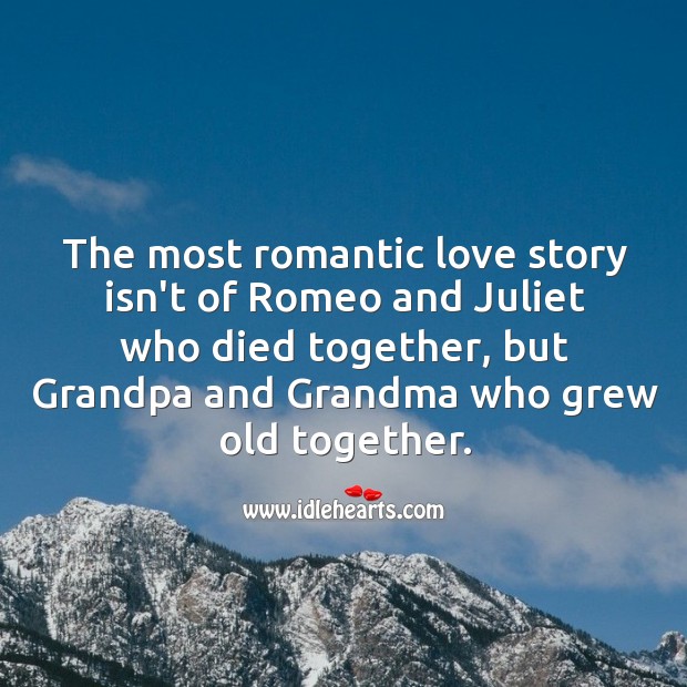 The most romantic love story isn’t of romeo and juliet who died together. Romantic Love Quotes Image