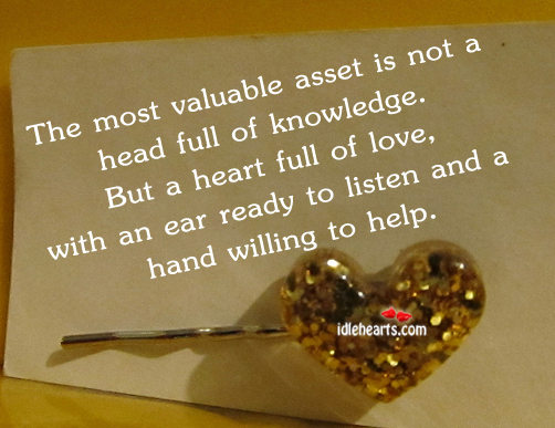 The most valuable asset is not a head full of knowledge Image