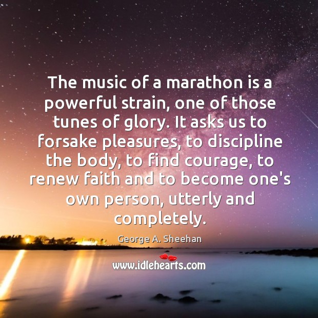 The music of a marathon is a powerful strain, one of those Image
