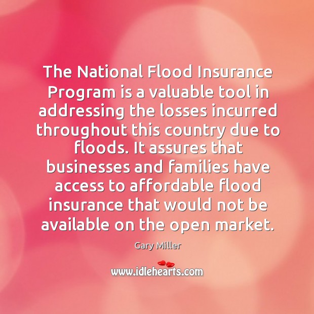 The national flood insurance program is a valuable tool in addressing Access Quotes Image