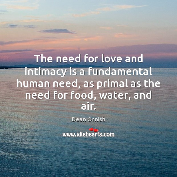 The need for love and intimacy is a fundamental human need, as Image