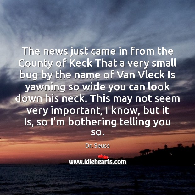 The news just came in from the County of Keck That a Image
