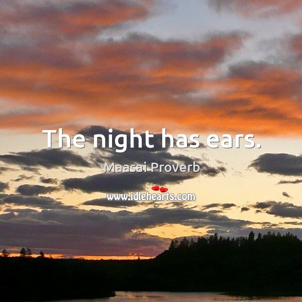 The night has ears. Image