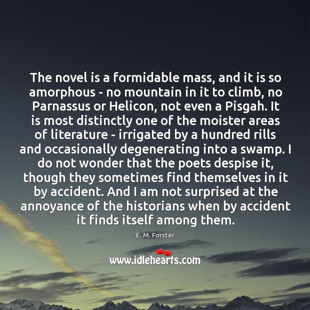 The novel is a formidable mass, and it is so amorphous – Image