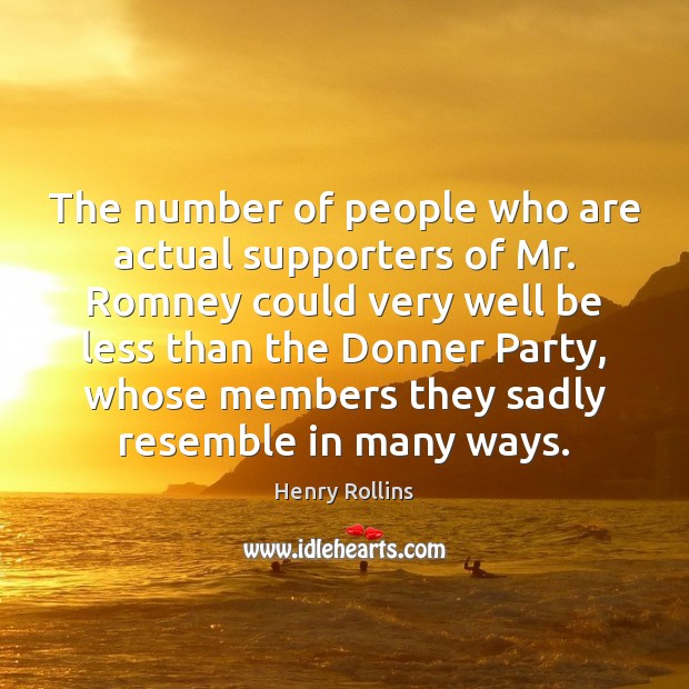 The number of people who are actual supporters of Mr. Romney could Image