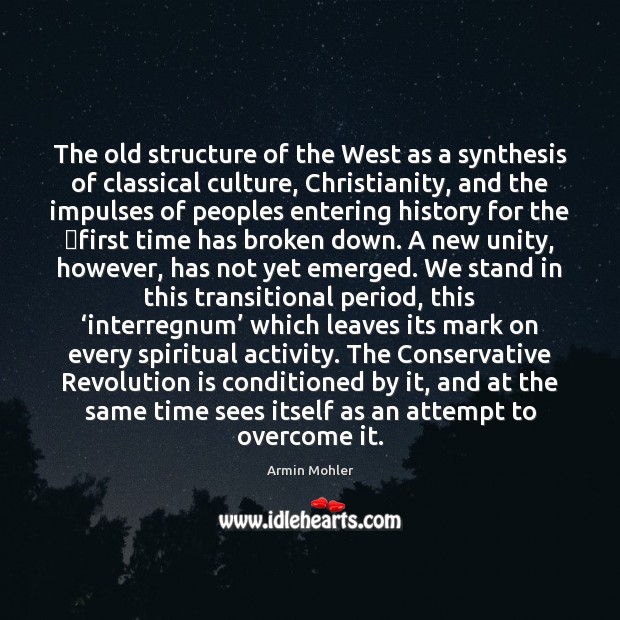 The old structure of the West as a synthesis of classical culture, Image
