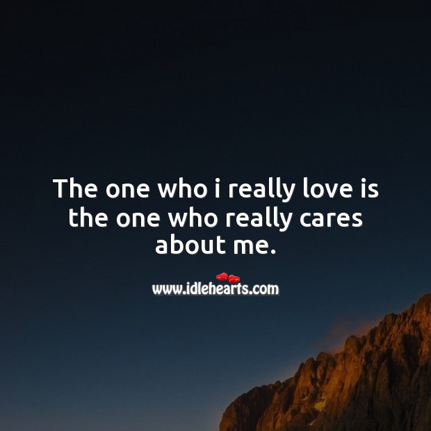 The one who I really love Love Messages Image