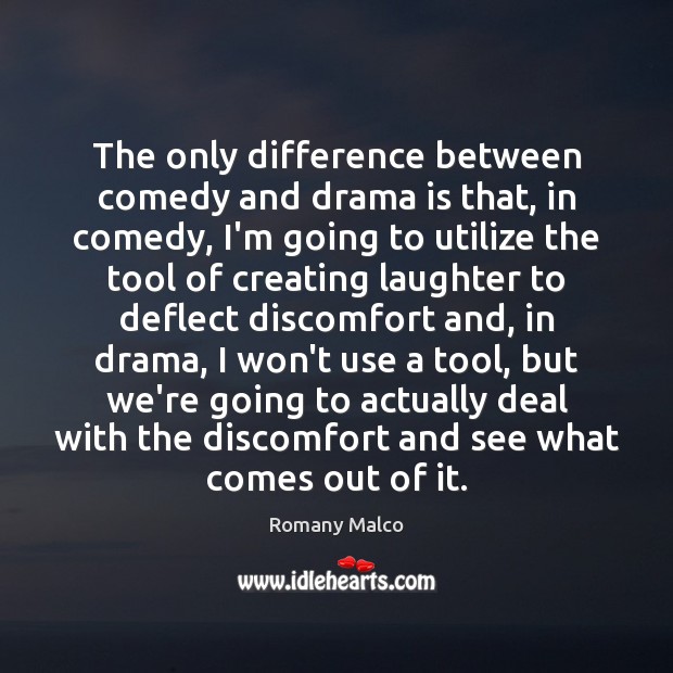 The only difference between comedy and drama is that, in comedy, I’m Laughter Quotes Image