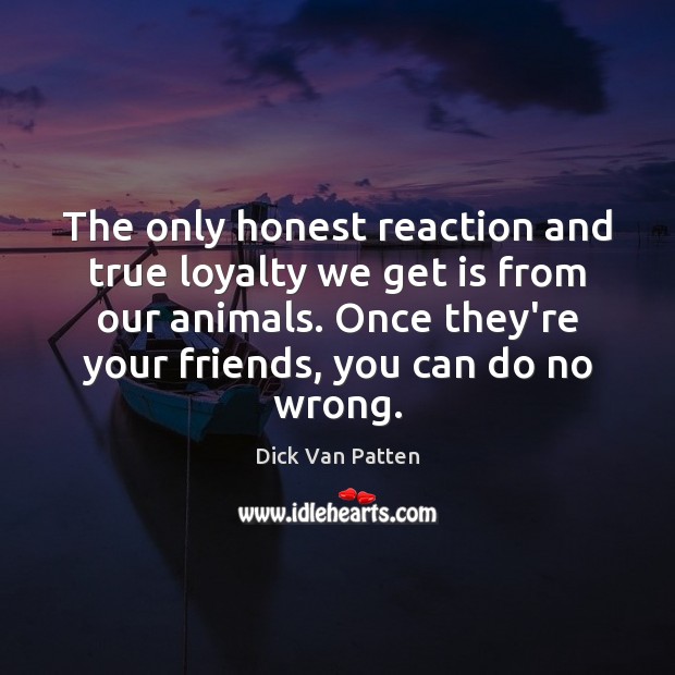 The only honest reaction and true loyalty we get is from our Image