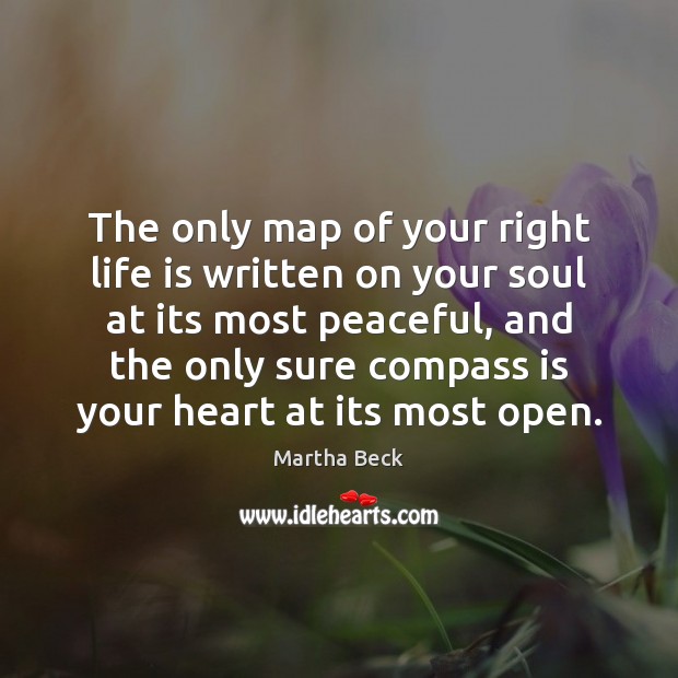 The only map of your right life is written on your soul Image