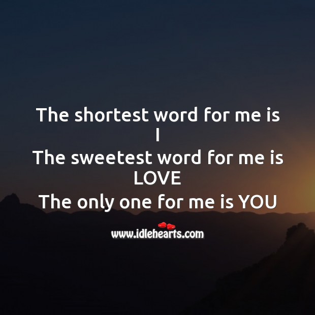 The only one for me is you Flirt Messages Image