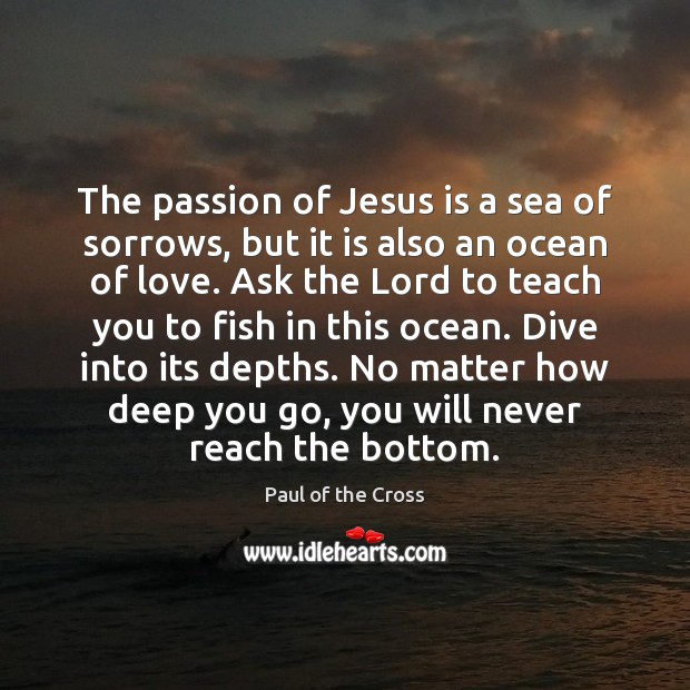 The passion of Jesus is a sea of sorrows, but it is Paul of the Cross Picture Quote