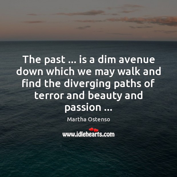 The past … is a dim avenue down which we may walk and Image