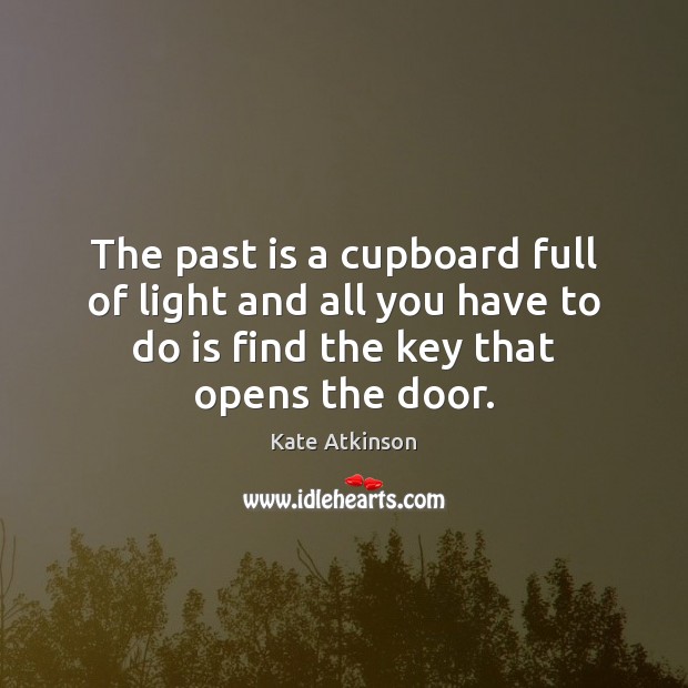 The past is a cupboard full of light and all you have Past Quotes Image