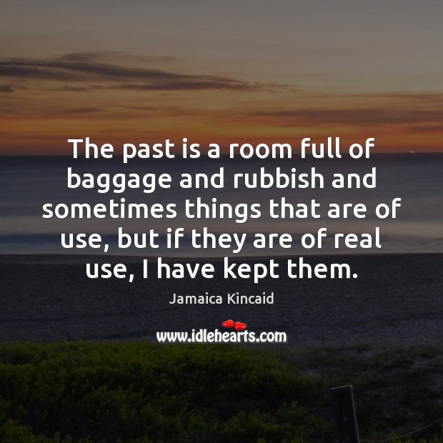 The past is a room full of baggage and rubbish and sometimes Past Quotes Image