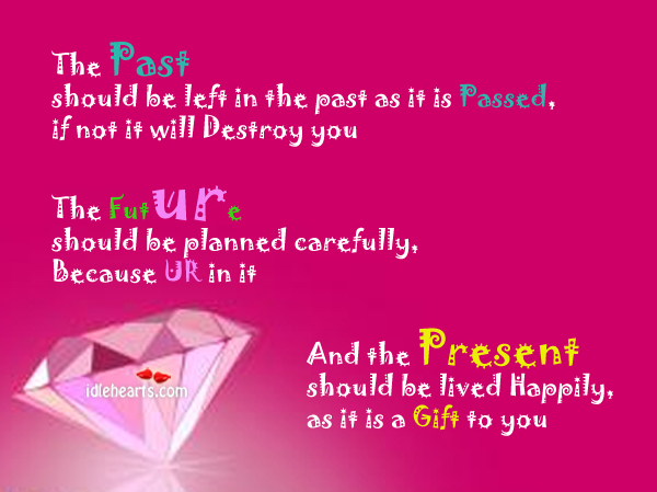 The past should be left in the Gift Quotes Image