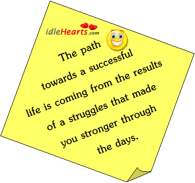 The path towards a successful life is coming Image